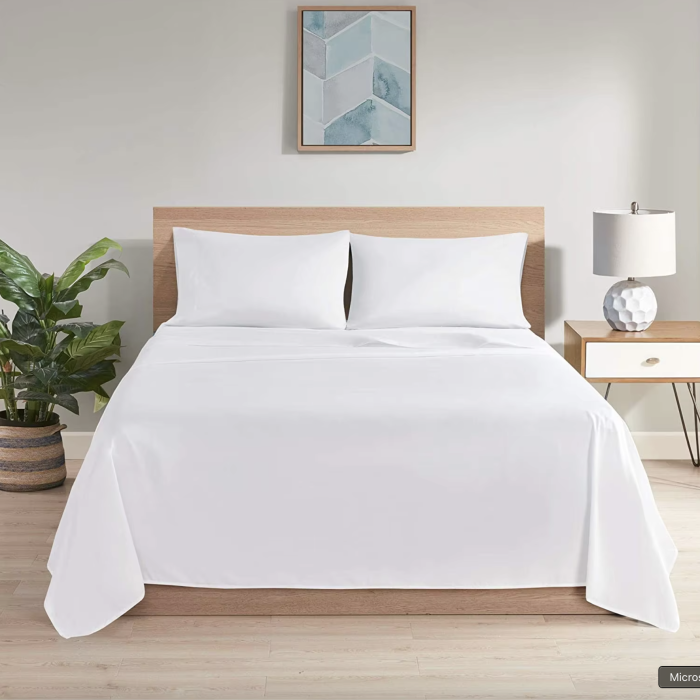 plain white bed sheet - hashi.pk